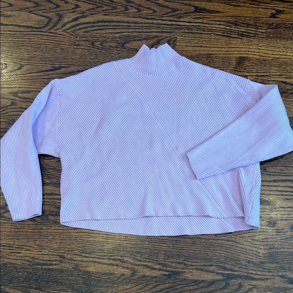 Maeve Lilac Ribbed Sweater Anthropologie